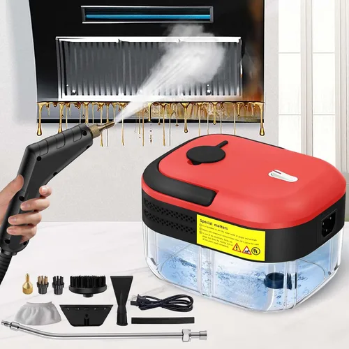 Vista 8 de Limpiador de vapor de 2500W para hogar y automóvil, vaporizador de mano de calentamiento en 15s para limpieza, limpiadores de vapor portátiles