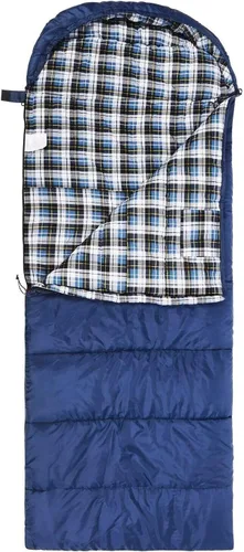 Vista 11 de REDCAMP Saco de dormir de franela para adultos, cómodos sacos de dormir de algodón para campamento, mochileros, senderismo, con capucha desmontable