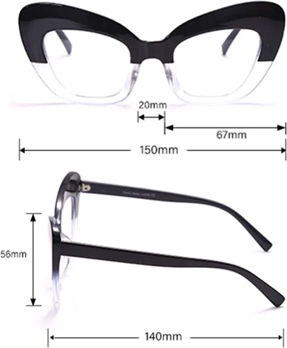 Vista 4 de Paquete de 3 lentes de lectura con bloqueo de luz azul, lentes de lectura con marco de ojo de gato para mujer