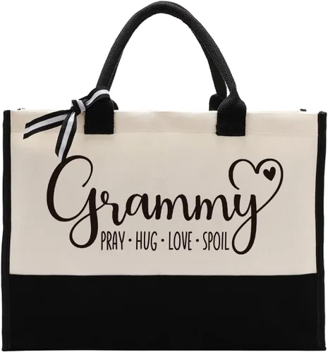 Vista 10 de Gkwa Canvas Tote Bag for Gifting, Women Cotton Canvas Bag, Reusable Shopping Bag