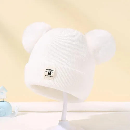 Vista 5 de Gorro de cola de caballo con agujero para mujer, regalo de calcetín de Navidad, gorro de punto de invierno para adolescentes y niñas