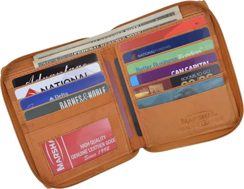 Vista 2 de Masrhal Wallet Billetera Hipster para hombre con cremallera y cremallera más