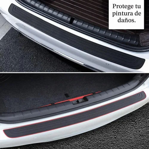 Vista 7 de ASUBHA Protector de parachoques trasero de automóvil, protector de parachoques, almohadilla protectora universal de goma negra contra arañazos