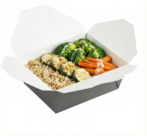 Vista 50 de Restaurantware Bio Tek - Cajas para llevar de 30 onzas, 200 loncheras para llevar, cierre de tabulación, resistentes al calor, desechables, de papel