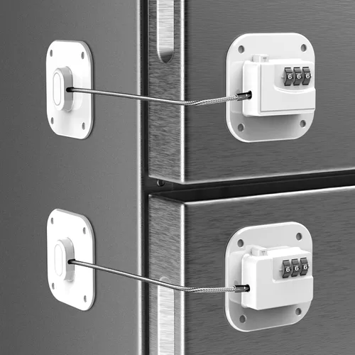 Vista 12 de Cerradura para refrigerador Himake, cerradura de combinación para gabinetes de refrigerador