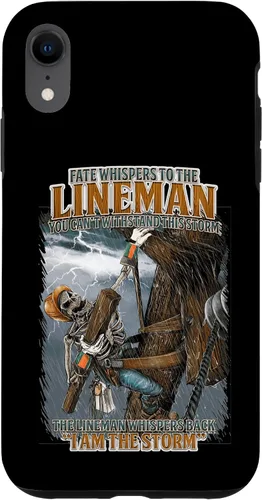 Vista 25 de Fate Whispers to The Lineman Proud Lineman Crew Job Pride Case for iPhone 17