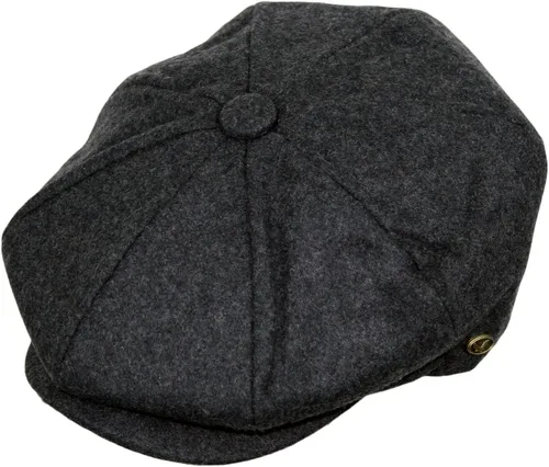 Vista 20 de Sombrero clásico de 8 paneles de mezcla de lana Newsboy Snap Brim Collection para hombre