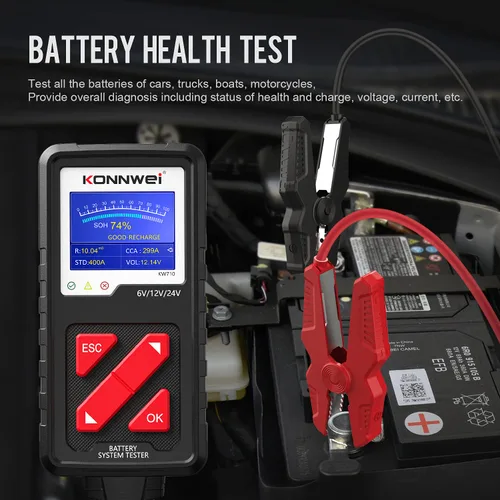 Vista 8 de Escáner KW320 OBD2 + probador de batería KW710