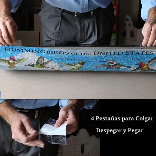 Vista 6 de Hojas de pegamento para rompecabezas, transparentes, extra grandes, para despegar y pegar, para preservar y enmarcar, rompecabezas de 1000 piezas