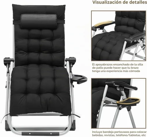 Vista 9 de OS MOTOR Sillón Zero Gravity (negro)