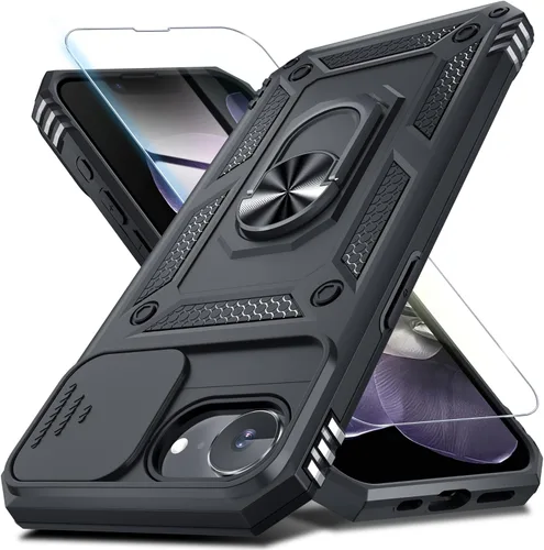 Vista 82 de Janmitta Funda para iPhone 8 Plus/7 Plus/6 Plus, Cubierta de Teléfono con Cubierta Deslizante Integrada para Lente de Cámara + Protector