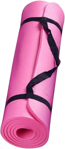 Vista 10 de Esterilla de yoga rosa de 0.197 in de grosor antideslizante de alta densidad antideslizante con correa de transporte esterilla de yoga caliente