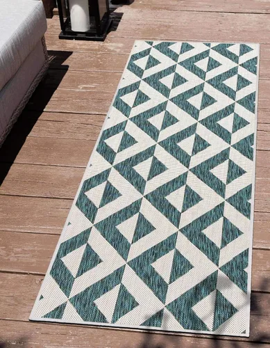 Vista 15 de Unique Loom Jill Zarin Outdoor Collection - Alfombra rectangular (2 pies 2 pulgadas x 3 pies 1 pulgadas, rectangular, beige y marrón)