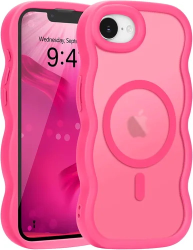 Vista 88 de Pepmune - Funda para iPhone 12 Pro Max con marco ondulado y estructura rígida, color mate claro, cubierta trasera unisex, compatible con Magsafe