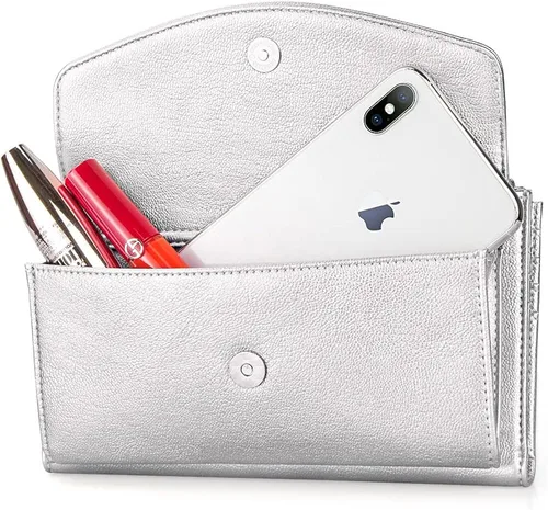 Vista 9 de nuoku Pulsera de viaje con doble cremallera cartera RFID para mujer con 2 correas