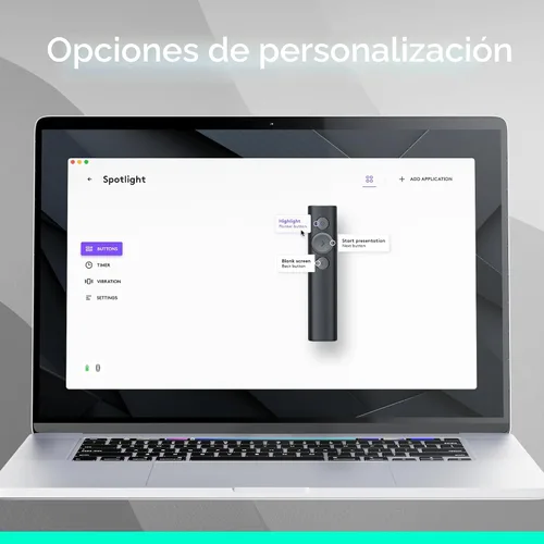 Vista 5 de Logitech Spotlight Presentation Remote Universal Inalámbrico - Negro