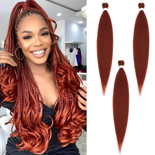 Vista 17 de Firstcyh Hair Cabello trenzado preestirado de 12 pulgadas, cabello trenzado 1B para mujeres negras, 8 paquetes de cabello trenzado bohemio