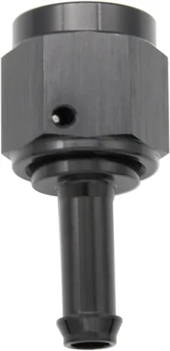 Vista 6 de Recta 6AN hembra giratoria a 1/4 "empuje en manguera adaptador de montaje de púas aluminio negro