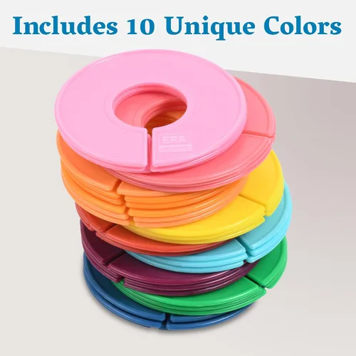 Vista 5 de Juego de 30 divisores de armario de color para colgar ropa - Divisores de ropa para organización
