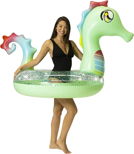 Vista 6 de Poolcandy - Flotador inflable de animal para piscina, tamaño extra grande de 48 pulgadas, múltiples estilos de animales