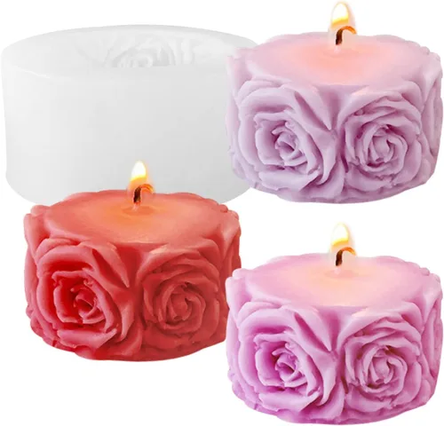 Vista 11 de Moldes de silicona para velas de ángel rosa, molde de fundición de resina para hacer velas de bricolaje, yeso de arcilla polimérica