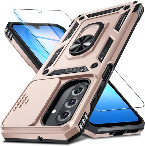 Vista 20 de Janmitta Funda compatible con Samsung Galaxy A16 5G/4G con Cubierta Deslizante Integrada para Lente de Cámara + Protector de Pantalla + Soporte