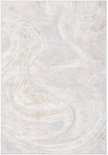 Vista 10 de SAFAVIEH Orchard Collection - Alfombra decorativa de 4 pies 5 pulgadas x 6 pies 5 pulgadas, gris y azul, diseño abstracto moderno, no desprende