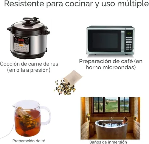 Vista 3 de Aksuaple Eco-Fil Bolsas de filtro de té desechables para té suelto, material de pulpa de madera, biodegradable y compostable, bolsitas infusoras