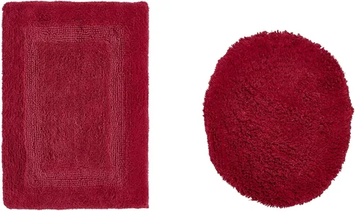 Vista 114 de Better Trends - Juego de 2 alfombras de baño 100% algodón, extra suaves, con borlas, de 17" x 24", alfombra de baño superabsorbente y reversible