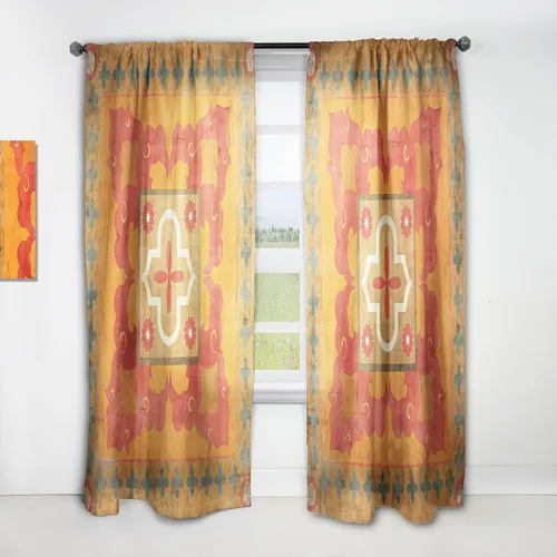 Vista 13 de DesignQ Panel de cortina bohemio y ecléctico 'Ethnic Pattern', 18645, 52x90, (abstracto-bohemio)