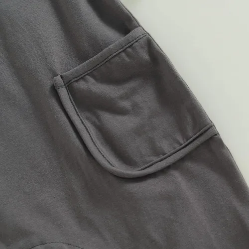 Vista 24 de Mameluco unisex de manga corta para bebé recién nacido, con botones, de una pieza, ropa de color sólido
