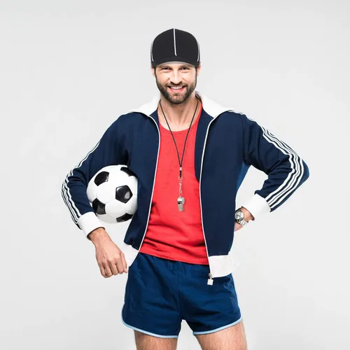 Vista 5 de BBTO Referee Hat and Whistle with Lanyard, Football Referee Costume