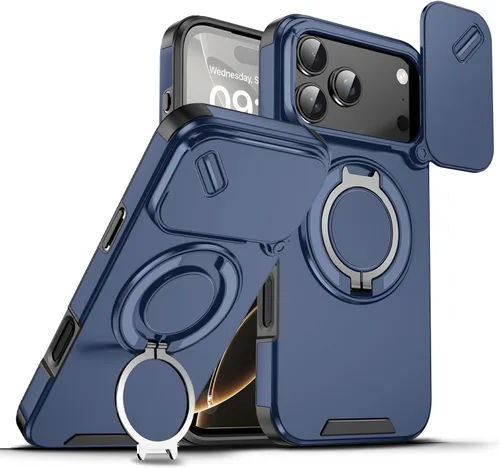 Vista 66 de Dteck Funda para iPhone 16 de 6.1 pulgadas 2024, funda de piel sintética con cierre de botón magnético, ranuras para tarjetas de crédito, función
