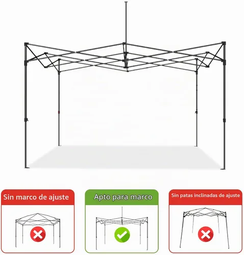 Vista 2 de ABCCANOPY Toldo Superior de Repuesto para Carpa Emergente 8x8, Azul Real