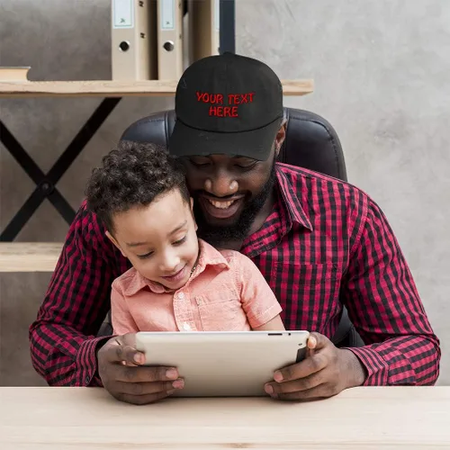 Vista 34 de Gorra de béisbol suave personalizada con texto personalizado para papá de algodón para hombres y mujeres