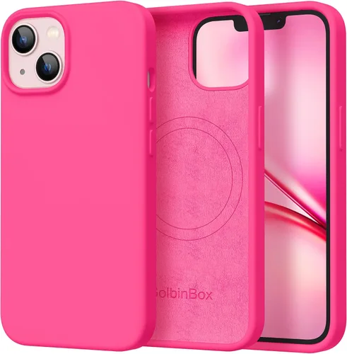 Vista 160 de GolbinBox Funda magnética para iPhone 17, compatible con MagSafe, cubierta de silicona integrada para control de cámara, funda de silicona líquida a