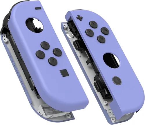 Vista 30 de eXtremeRate DIY Replacement Shell Buttons for Nintendo Switch & Switch OLED, Blue Soft Touch Custom Housing Case with Full Set Button for Joycon