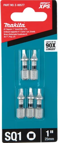 Vista 3 de Makita E-00577 Impact XPS™ #1 Broca cuadrada de 1 pulgada, 5/paquete