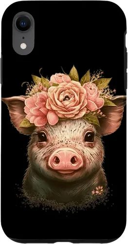Vista 25 de Pig with Leopard Headband Flower Cute Pig Lover Case for iPhone 17