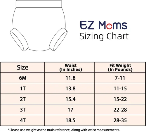 Vista 4 de EZ Moms Paquete de 2 pañales de natación para bebé, reutilizables, suaves y sedosos, lavables, pañales de natación para niños y niñas, pañales