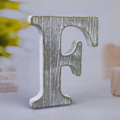 Vista 31 de Letras de madera rústica sin terminar de 6 pulgadas para decoración de pared, letras decorativas de pie en rodajas, decoración de tablero