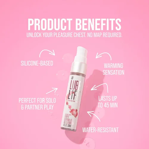 Vista 6 de LubeLife O-Spot - Gel de clítoris, estimulante a base de silicona de calentamiento de 1 onza para mujeres y parejas, gel estimulante intenso