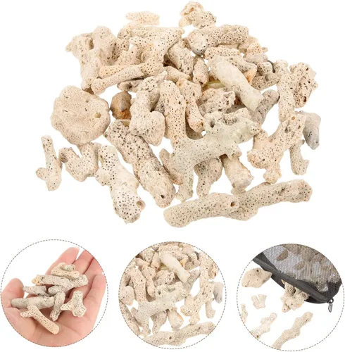Vista 2 de Ipetboom Filtro de coral triturado para acuario para pecera de agua dulce Ph, 17.64 oz de material de filtración de medios de cerámica bio estanque