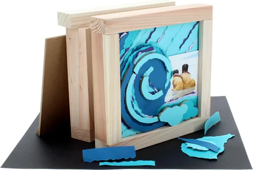 Vista 7 de Leisure Arts Caja de sombra de arco iris de 5.5 x 6 pulgadas, kit de 7 piezas, cajas de sombra, caja 3D para principiantes, proyectos de madera