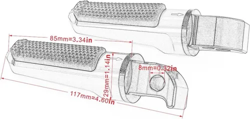 Vista 3 de Estriberas traseras para pasajeros compatibles con MT07 FZ6 FZ1 TMAX 500 530 T-max 530 YZF R3 R25 XSR900 XSR700 MT03 MT09 (color : SV)