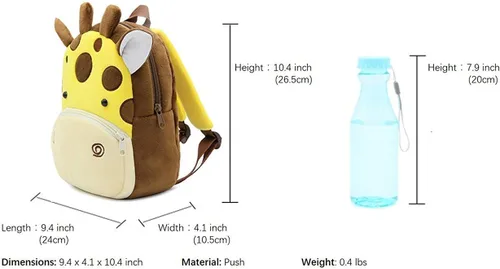 Vista 6 de Zoo - Mochilas de peluche para niños y niñas