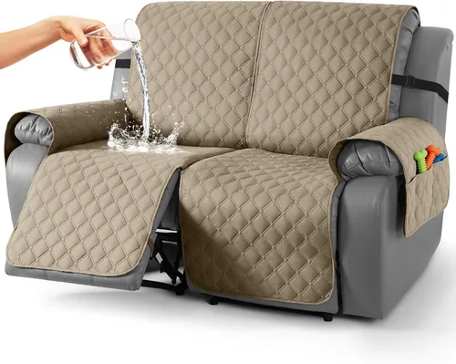 Vista 8 de TAOCOCO Fundas reclinables 100% impermeables, con correas para las piernas, funda de sofá reclinable reversible para silla reclinable, protector