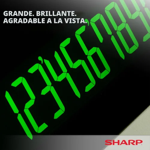 Vista 5 de Sharp EL-1197PIII Calculadora de impresión a color de alta resistencia con reloj y calendario