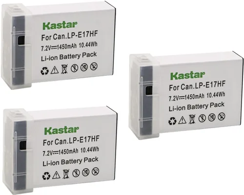 Vista 5 de [Totalmente decodificado] Kastar - Paquete de 1 batería de repuesto LP-E17HF para Canon LP-E17 LP-E17H 9967B02, cargador LC-E17 LC-E17E, Canon EOS