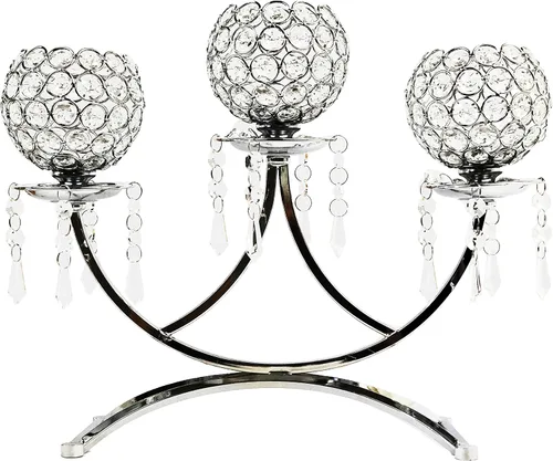 Vista 7 de Allgala Portavelas Candelabro Candelabro Cuencos de 3 Brazos - Dorado-HD89005